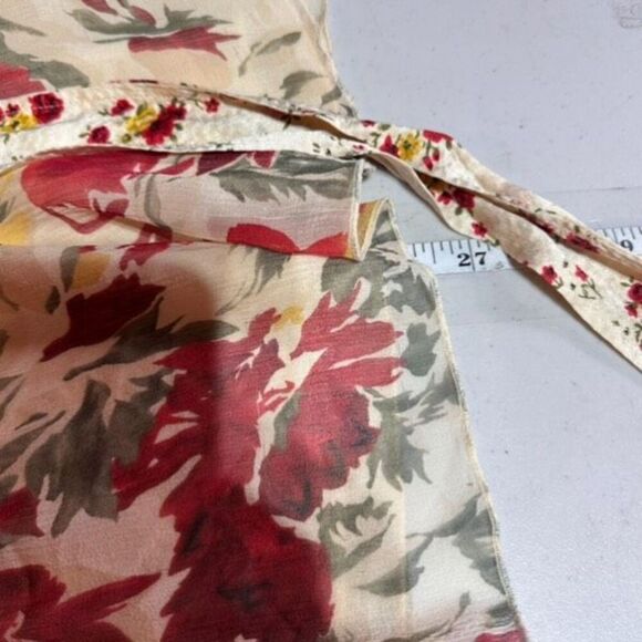 VTG Nine West Y2K‎ Fairy Core Whimsy Silk Floral baby doll blouse Small Size 6 - Picture 10 of 10